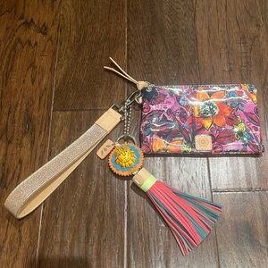 Consuela combi zip wristlet with tassel